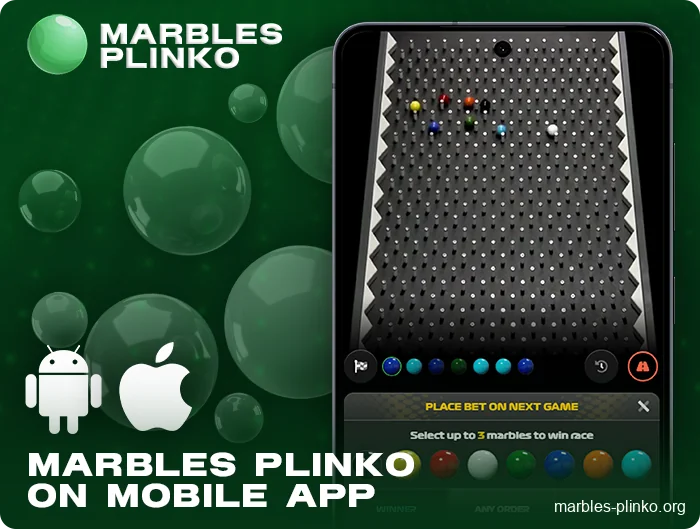 Use the Marbles Plinko mobile betting app—available for Android and iOS